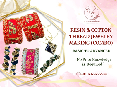 Resin and Cotton Thread Jewelry Making - Combo